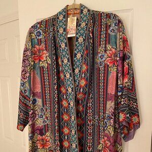Johnny Was Reversible Silk Markel Emilia Kimono NWT